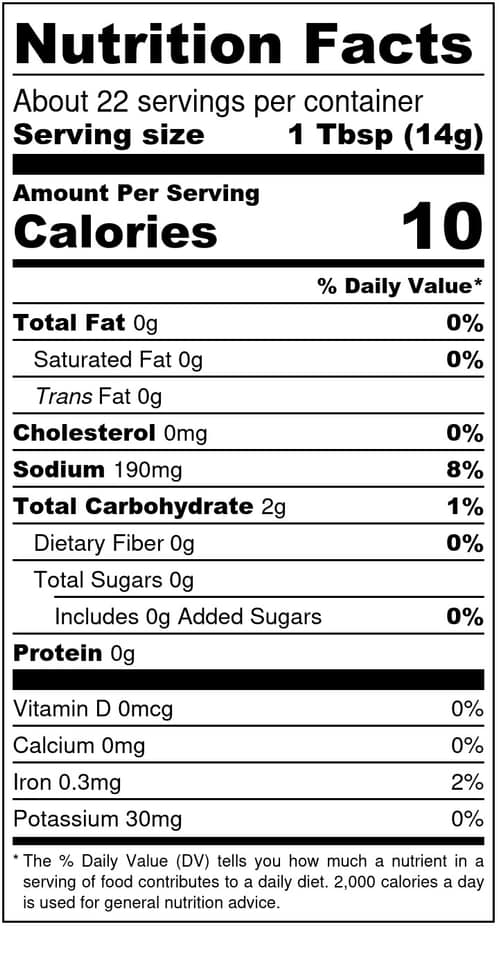 Rib Rack BBQ Sugar Free Fajita Marinade